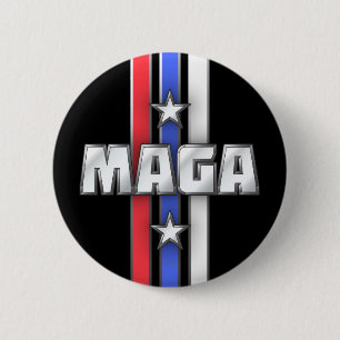 Macaron Rond 5 Cm MAGA Stars & Stripes Rendre sa grandeur à l'Amériq