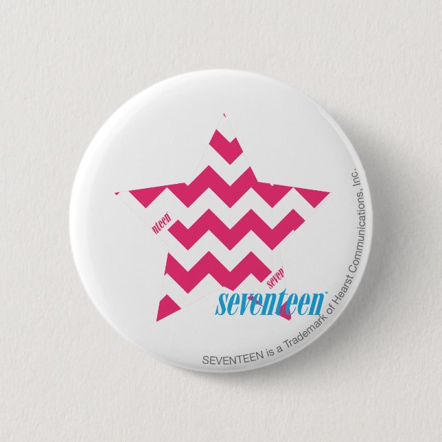 Macaron Rond 5 Cm Magenta 2 de zigzag (Devant)
