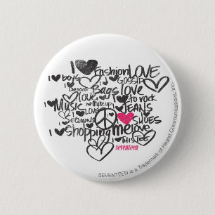 Macaron Rond 5 Cm Magenta de graffiti