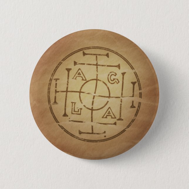 Macaron Rond 5 Cm Magic Amulet Succès Richesse Longue vie Charmes ma (Devant)