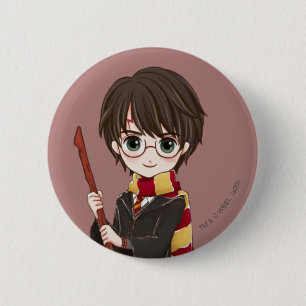Macaron Rond 5 Cm Magical HARRY POTTER™ Watercolor