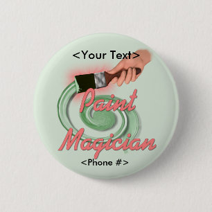 Macaron Rond 5 Cm Magicien de peinture - Personnaliser