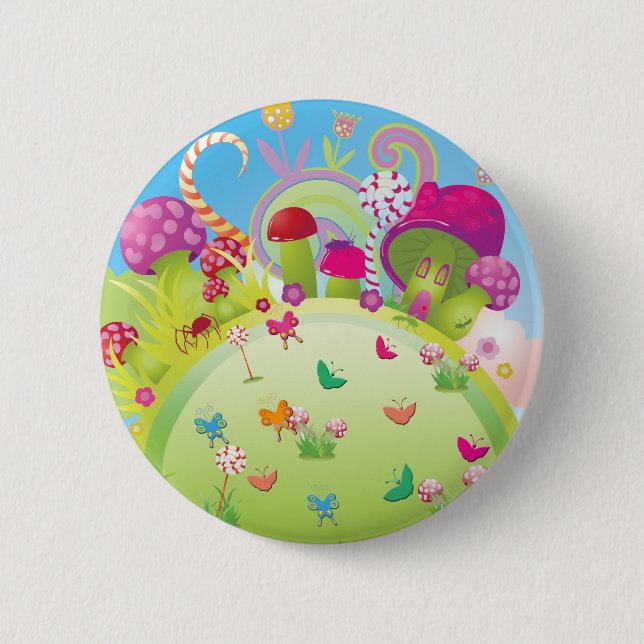 Macaron Rond 5 Cm Magie Candyland (Devant)