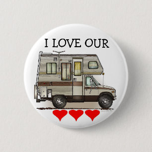 Macaron Rond 5 Cm Magnet du campeur rv de ClassC