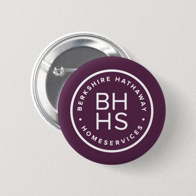 Macaron Rond 5 Cm Magnifique Berkshire Hathaway Buttons (Devant & derrière)