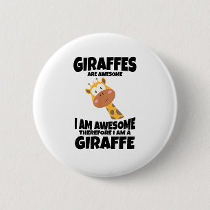 Macaron Rond 5 Cm Magnifique Cartoon Je suis une Chemise Giraffe pou