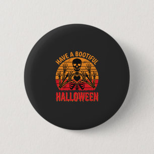 Macaron Rond 5 Cm Magnifique cœur de squelette d'Halloween Rétro Cou