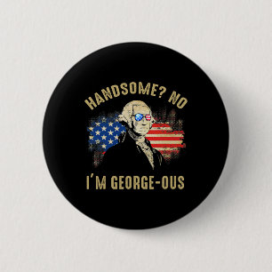 Macaron Rond 5 Cm Magnifique Non Je Suis Géorgeous 4 Juillet 1776 Lt