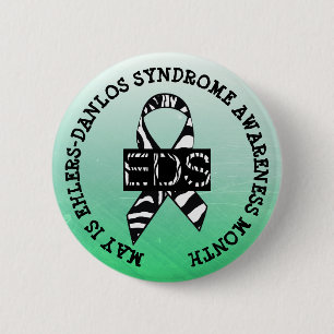 Macaron Rond 5 Cm Mai est le syndrome Ehlers-Danlos Button du mois