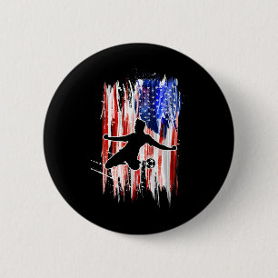 Macaron Rond 5 Cm Maillot de fans de soccer d'Amérique - États-Unis