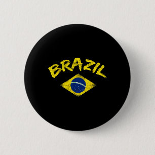 Macaron Rond 5 Cm Maillot de foot du Brésil avec drapeau national br