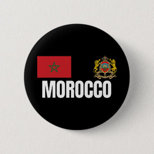 Macaron Rond 5 Cm Maillot de foot Maroc style