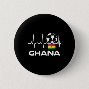Macaron Rond 5 Cm Maillot de Footbyll Ghana Hommes Femmes Footbyll C