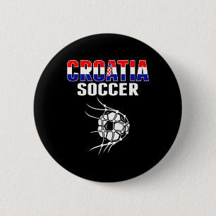 Macaron Rond 5 Cm Maillot de supporters de football croate - Souteni