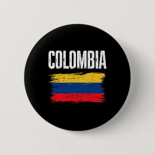 Macaron Rond 5 Cm Maillot drapeau Colombie Équipe de football colomb