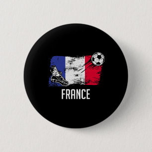 Macaron Rond 5 Cm Maillot drapeau France Équipe de France de footbal