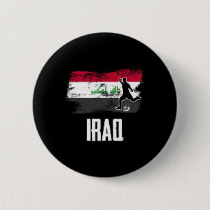 Macaron Rond 5 Cm Maillot Drapeau Irak Équipe Irakienne De Football