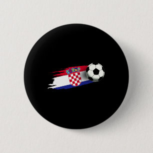 Macaron Rond 5 Cm Maillot du drapeau de Croatie Équipe de football c