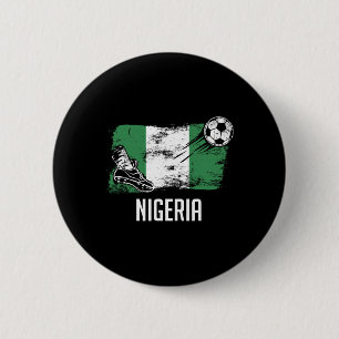 Macaron Rond 5 Cm Maillot du Nigeria drapeau équipe de football nigé