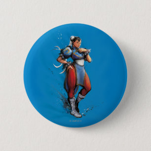 Macaron Rond 5 Cm Main de Chun-Li sur la hanche