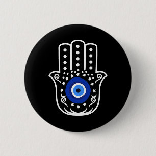 Macaron Rond 5 Cm Main de Hamsa Fatima Oeil de Tigre Turc Protection