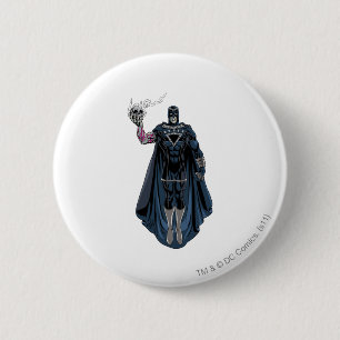 Macaron Rond 5 Cm Main noire avec le crâne 1