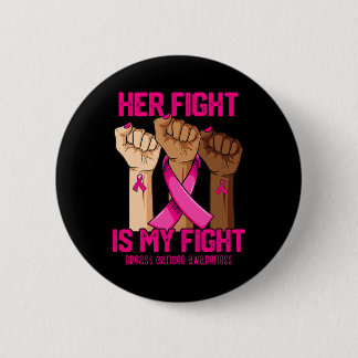 Macaron Rond 5 Cm Main Son Combat Est Mon Combat Conscience Du Cance