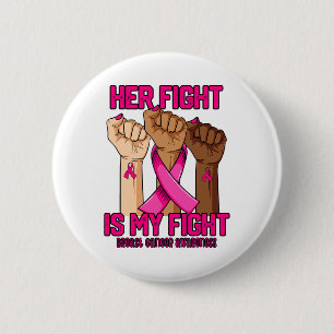 Macaron Rond 5 Cm Main Son Combat Est Mon Combat Conscience Du Cance