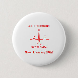 Macaron Rond 5 Cm Maintenant je connais mes EKG ECGs Docteur Infirmi