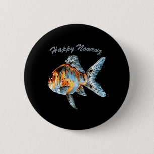 Macaron Rond 5 Cm Maintenant Nowruz Shubunkin Poisson Rouge Nouvel A