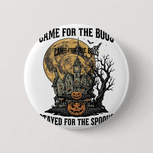 Macaron Rond 5 Cm Maison Hantée Halloween Gravure Vintage T Spooky