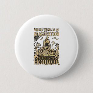 Macaron Rond 5 Cm Maison Hantée Halloween Horreur Imagination Cimeti