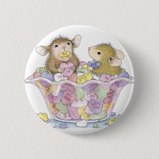Macaron Rond 5 Cm Maison-Souris Designs® - goupilles (Devant)