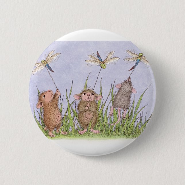 Macaron Rond 5 Cm Maison-Souris Designs® - goupilles (Devant)