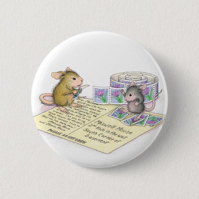Macaron Rond 5 Cm Maison-Souris Designs® - goupilles (Devant)