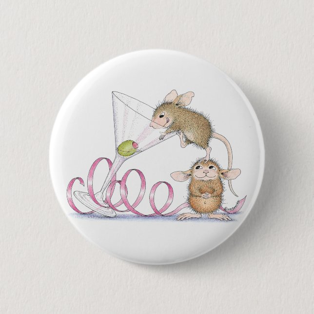Macaron Rond 5 Cm Maison-Souris Designs® - goupilles (Devant)