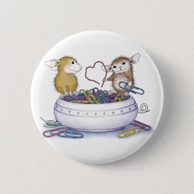 Macaron Rond 5 Cm Maison-Souris Designs® - goupilles (Devant)