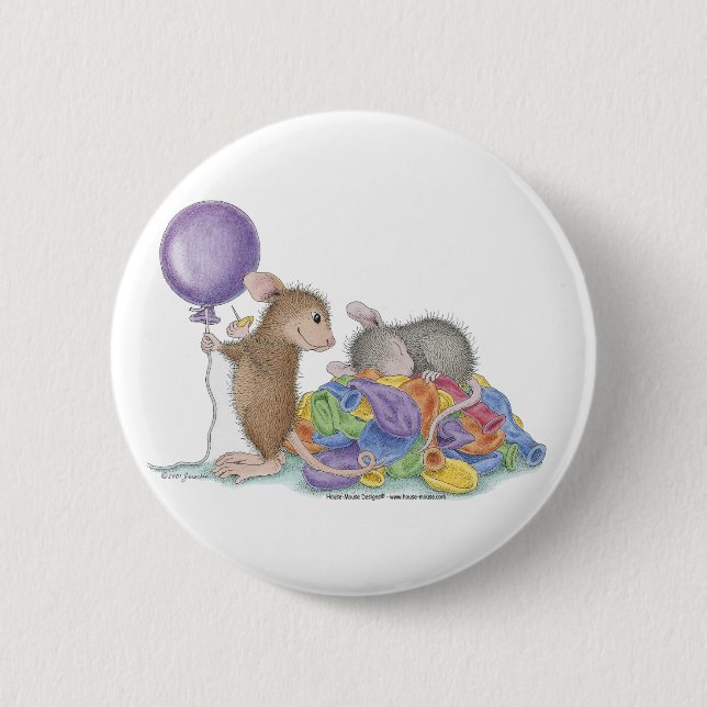 Macaron Rond 5 Cm Maison-Souris Designs® - goupilles (Devant)