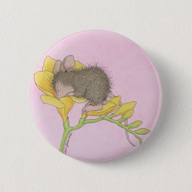 Macaron Rond 5 Cm Maison-Souris Designs® - goupilles (Devant)