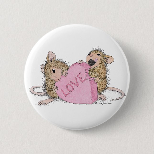Macaron Rond 5 Cm Maison-Souris Designs® - goupilles (Devant)