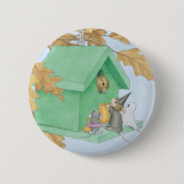 Macaron Rond 5 Cm Maison-Souris Designs® - goupilles (Devant)