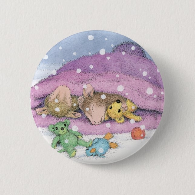 Macaron Rond 5 Cm Maison-Souris Designs® - goupilles (Devant)