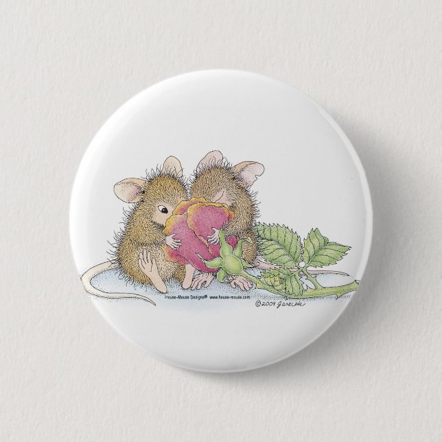 Macaron Rond 5 Cm Maison-Souris Designs® - goupilles (Devant)