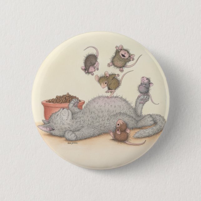 Macaron Rond 5 Cm Maison-Souris Designs® - goupilles (Devant)