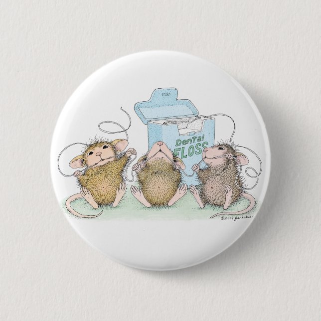 Macaron Rond 5 Cm Maison-Souris Designs® - goupilles (Devant)
