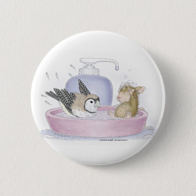 Macaron Rond 5 Cm Maison-Souris Designs® - goupilles (Devant)