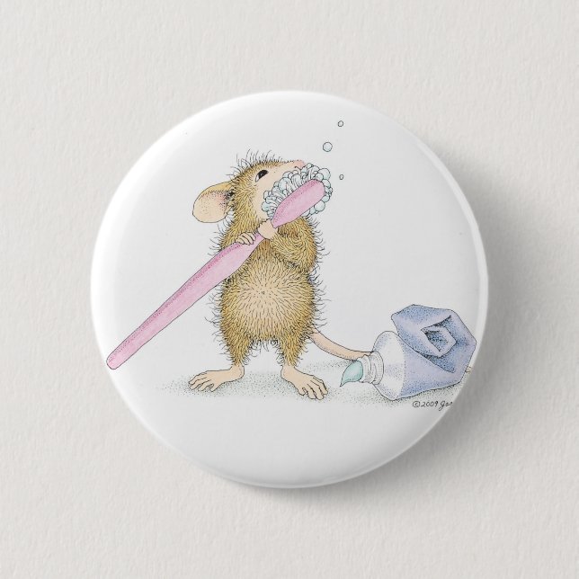 Macaron Rond 5 Cm Maison-Souris Designs® - goupilles (Devant)