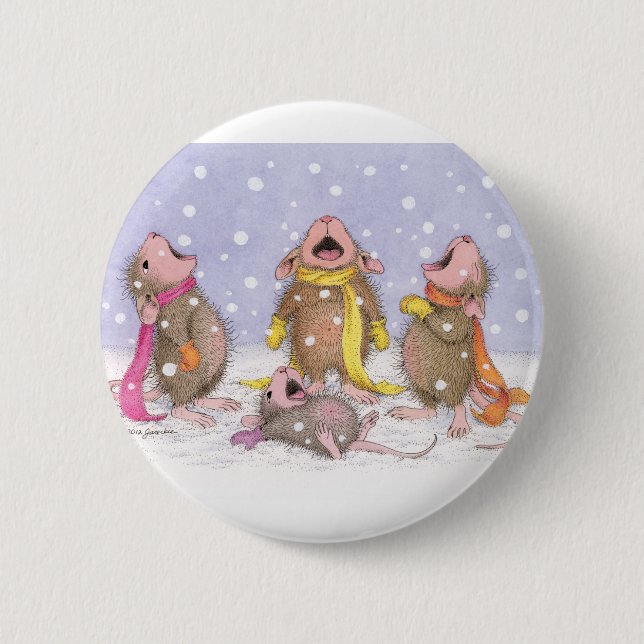 Macaron Rond 5 Cm Maison-Souris Designs® - goupilles (Devant)