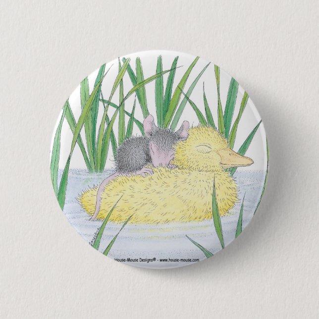 Macaron Rond 5 Cm Maison-Souris Designs® - goupilles (Devant)