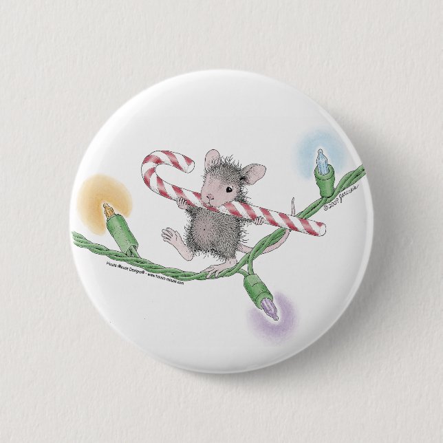 Macaron Rond 5 Cm Maison-Souris Designs® - goupilles (Devant)